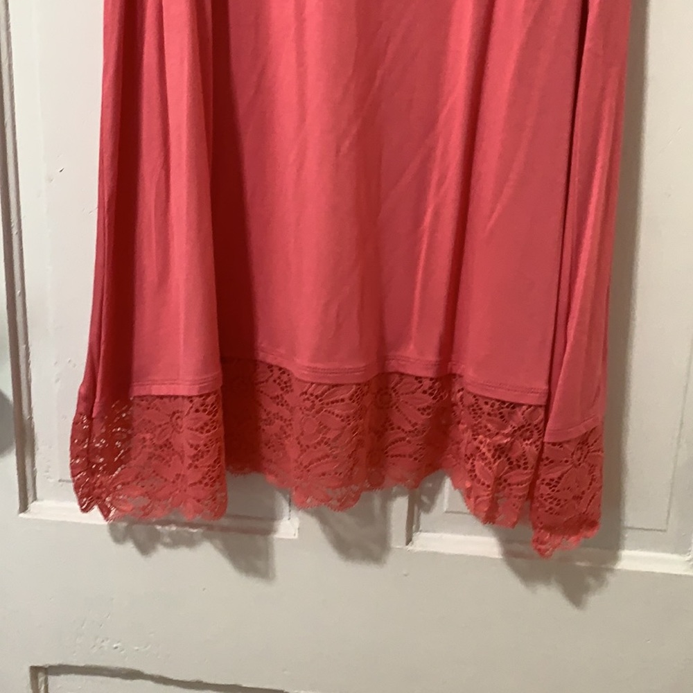 Zenana Premium Sleeveless Lace Hem Tunic - Picture 2 of 6